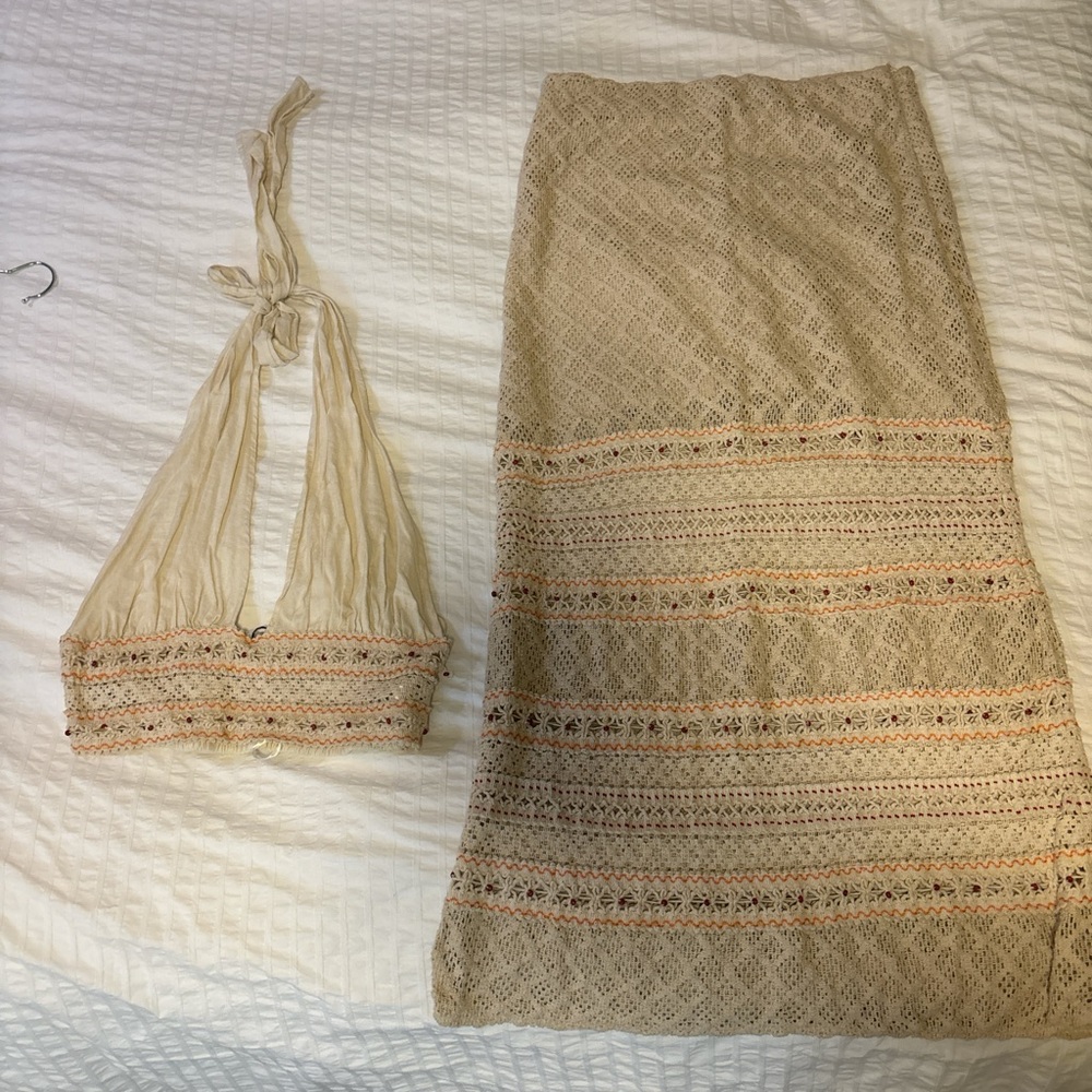 Zara Beige Lace Top